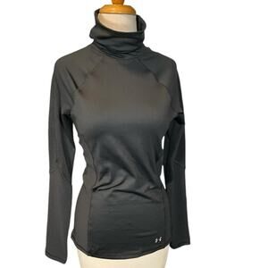 Under Armer Clearance Funnel Neck Womens Thumb Holes NWT XS Stretch Ribbed Sides